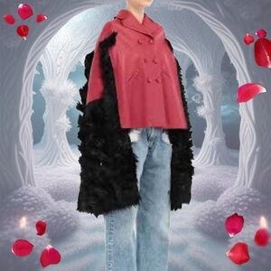 Maison Martin Margiela Red and Black Leather Jacket